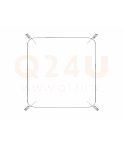Badkamer spiegelverwarming, vierkant. 940 x 940 mm, 230 volt, hoeken 100 mm rond