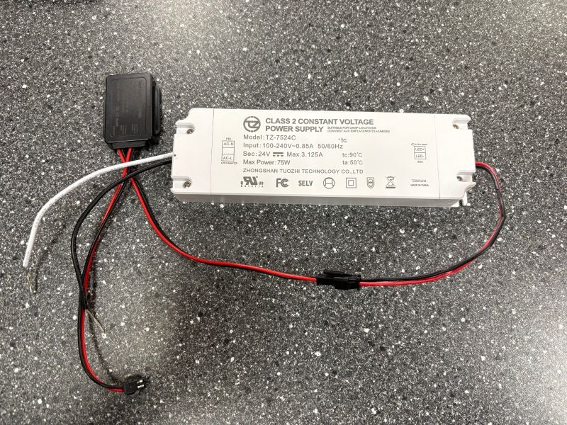 Q24U 24V 75W LED Driver met Touch Dimmer – Q24U TZ-7524C – Spiegelverlichting