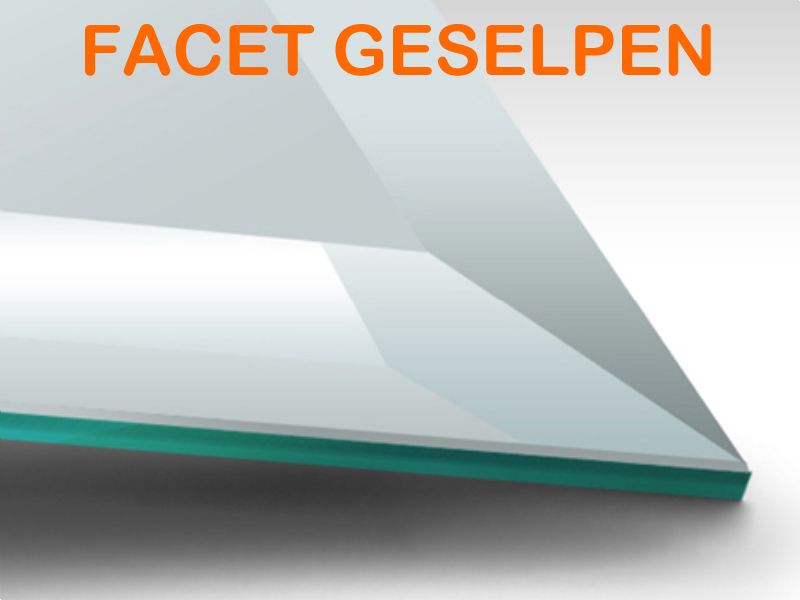 Spiegel op maat 6 mm rond (Facet geslepen)