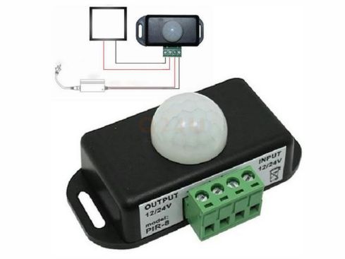 Infrarood aan/uit-schakelaar 12–24 volt – Bewegingssensor PIR-8
