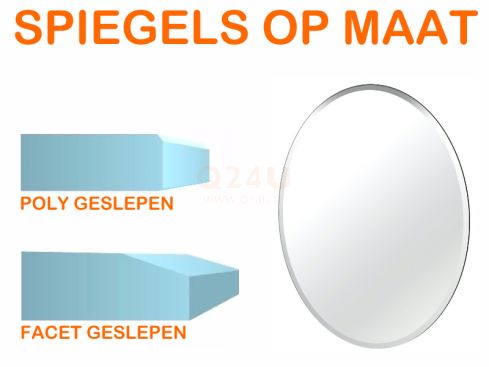 Spiegel op maat 6 mm ovaal (Poly geslepen)