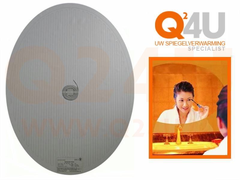 Made-to-Measure Oval Bathroom Mirror Heater -12 Volt