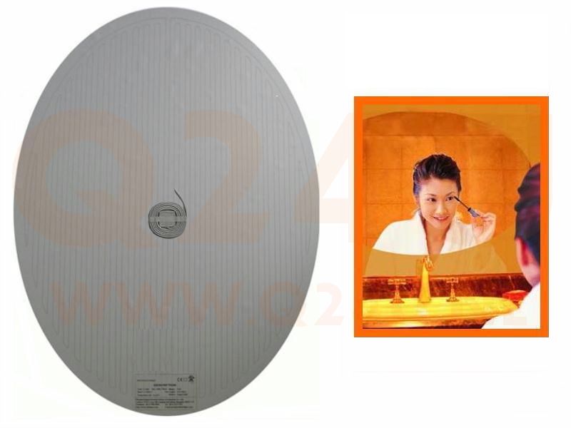 Bathroom Mirror Heater Oval 300 × 400 mm, 30 x 40 cm - 230 Volt