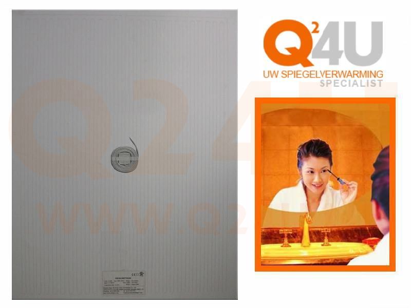Made-to-Measure Rectangular Bathroom Mirror Heater - 24 Volt