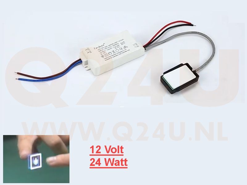Corbett KBT-12V24A 12V 24W LED Driver with Touch Switch – Dimmable Power Supply for LED Mirror Lighting