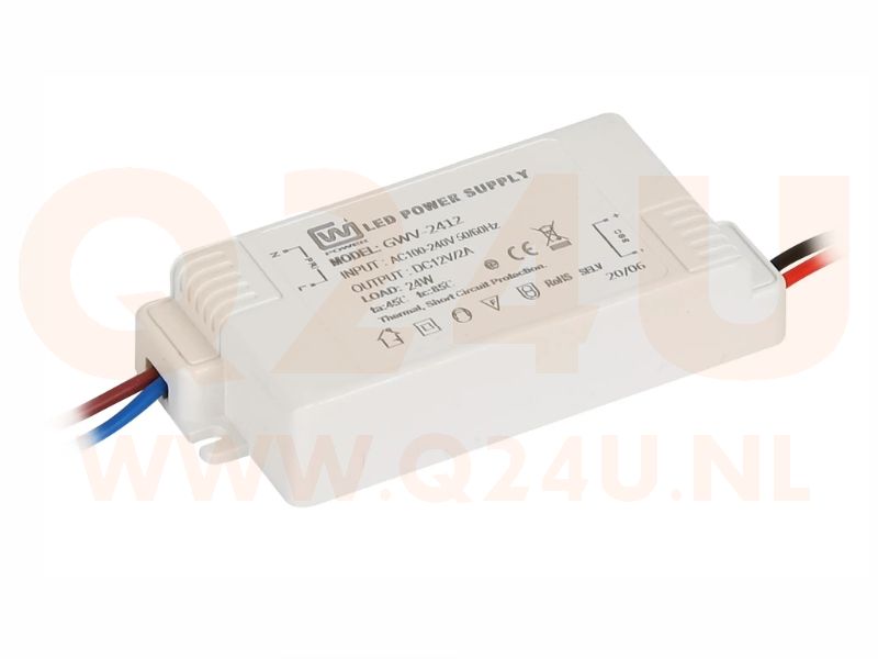 12V 2A LED Power Supply 24W – Stabilised Power Supply for LED Lighting and Mirror Heaters