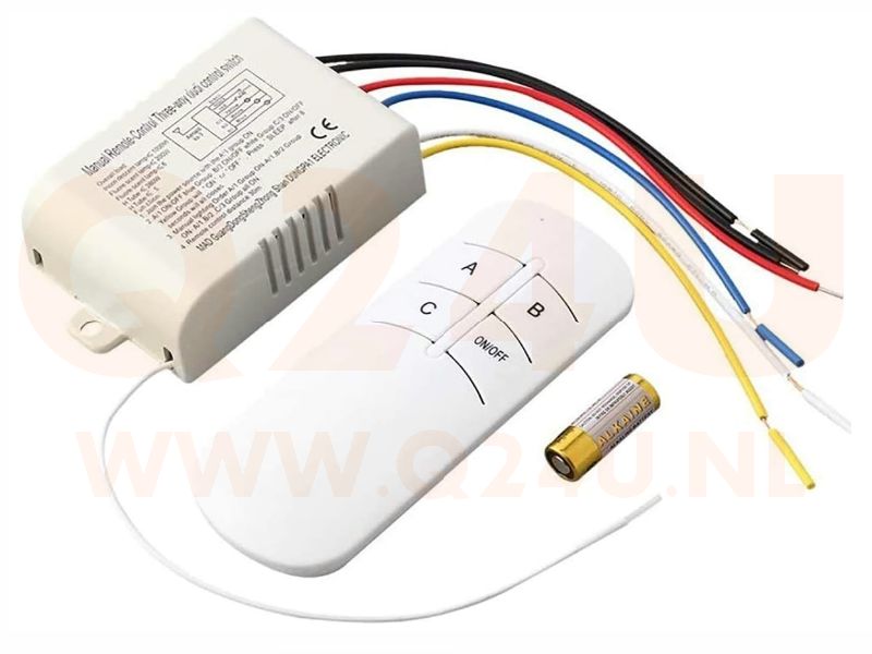 Wireless Remote Control for Mirror Heaters and LED Mirror Lighting – 3 Channels | Max. 200W per Channel