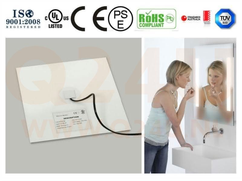 Made-to-Measure Oval Bathroom Mirror Heater -24 Volt