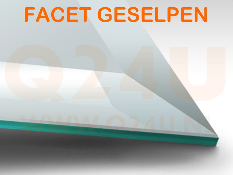 Spiegel op maat 6 mm rechthoek (Facet geslepen)