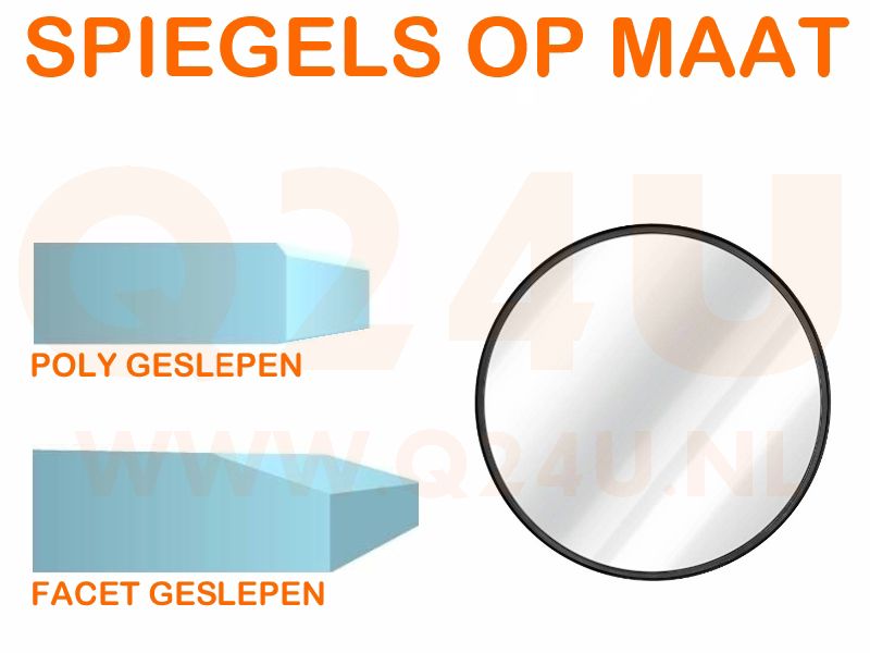 Spiegel op maat 6 mm rond (Facet geslepen)